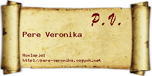 Pere Veronika névjegykártya